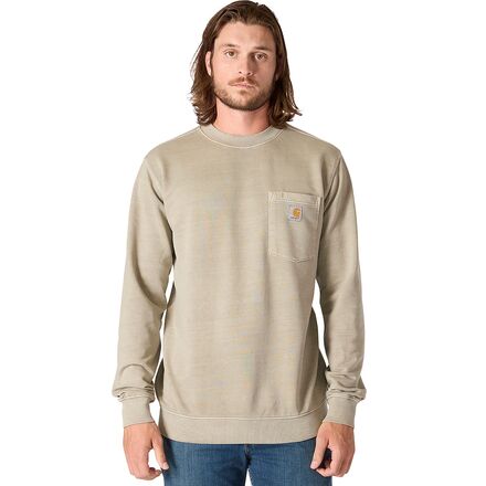 Rakuten - (取寄) カーハート メンズ リラックスド-フィット MW フレンチ テリー クルー Pkt スウェットシャツ - メンズ Carhartt men Relaxed MW Garment French Terry Crew Pkt Sweatshirt - Men's Greige