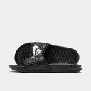 (取寄) ナイキ スニーカー レディース ベナッシ JDI スウォッシュ スライド サンダル 大きいサイズ Nike Women's Benassi JDI Swoosh Slide Sandals black/white 343881_011