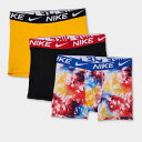 (取寄) ナイキ キッズ ドライ-フィット エッセンシャル マイクロファイバー ボクサー ブリーフ （3-パック） Kids' Nike Dri-FIT Essential Microfiber Boxer Briefs (3-Pack) ice dye/yellow/black 9N0845_Y1X