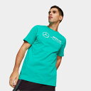 (取寄) プーマ メンズ メルセデス F1 エッセンシャル ロゴ T-シャツ Men's Puma Mercedes F1 Essentials Logo T-Shirt spectra green 53644705_300