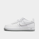 (取寄) ナイキ スニーカー ビッグキッズ エアフォース1 ロー カジュアル シューズ 大きいサイズ Nike Big Kids' Air Force 1 Low Casual Shoes white/wolf grey/white DX5805G_100