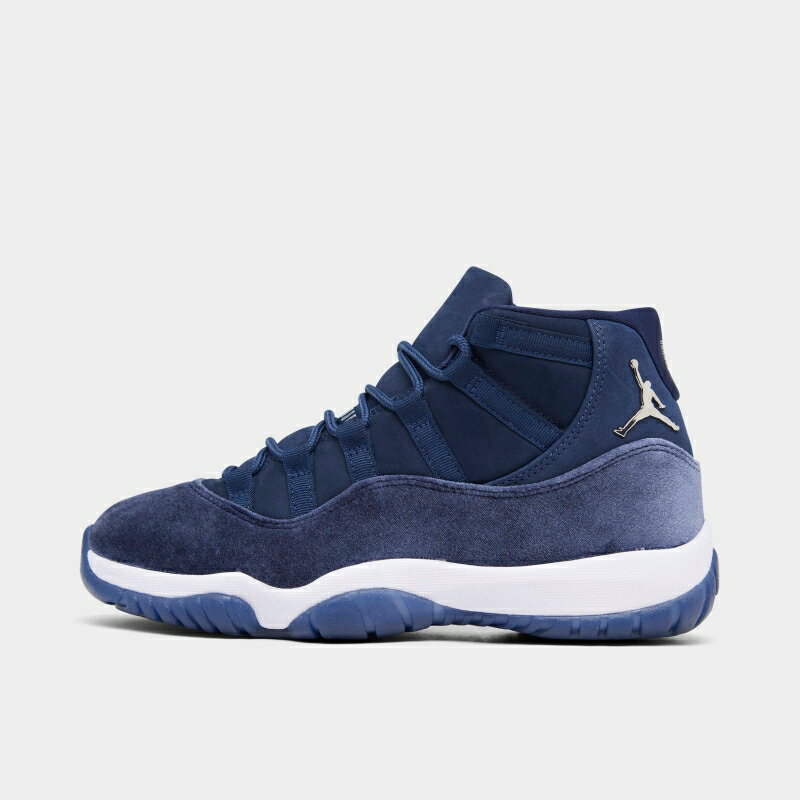 (取寄) ジョーダン レディース エアー レトロ 11 バスケットボール シューズ Women's Air Jordan Retro 11 Basketball Shoes midnight navy/white/metallic silver AR0715_441