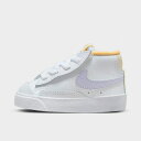 (取寄) ナイキ スニーカー キッズ トドラー ブレーザー ミッド 77 カジュアル シューズ 大きいサイズ Nike Kids' Toddler Blazer Mid '77 Casual Shoes white/coconut milk/summit white/oxygen purple FJ4647_100