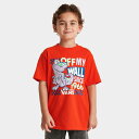 (取寄) バンズ リトルキッズ トドラー アンド ディノ オフ ザ ウォール T-シャツ Toddler and Little Kids' Vans Dino Off The Wall T-Shirt orange VN0008BB_900