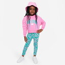 (取寄) ナイキ ガールズ ベビー ジョイン ザ クラブ クルーネック スウェットシャツ アンド レギングス セット Girls' Toddler Nike Join The Club Crewneck Sweatshirt and Leggings Set pink/clear jade 26L041_E7G