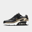 (取寄) ナイキ スニーカー ビッグキッズ エアマックス 90 カジュアル シューズ 大きいサイズ Nike Big Kids' Air Max 90 Casual Shoes black/black/white/metallic gold star CD6864_008