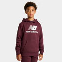 (取寄) ニューバランス キッズ エッセンシャル ロゴ プルオーバー ブーディ Kids' New Balance Essential Logo Pullover Hoodie burgundy LAK33J72_610