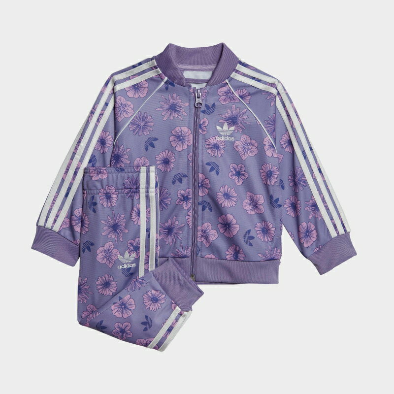 (取寄) アディダス オリジナルス キッズ トドラー インファント アンド フローラル スーパースター トラックスーツ セット Infant and Kids' Toddler adidas Originals Floral Superstar Tracksuit Set magic lilac/multicolor IC8783_518