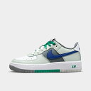 (取寄) ナイキ スニーカー ビッグキッズ エアフォース1 LV8 カジュアル シューズ 大きいサイズ Nike Big Kids' Air Force 1 LV8 Casual Shoes light silver/white/smoke grey/deep royal blue FB9035_001