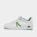 (取寄) ラコステ リトルキッズ L004 カジュアル シューズ Little Kids' Lacoste L004 Casual Shoes white/green 5CUC0006_154