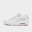 (取寄) ナイキ ガールズ ビッグキッズ エアー マックス 90 カジュアル シューズ Girls' Big Kids' Nike Air Max 90 Casual Shoes white/white/white/pink foam CD6864G_121