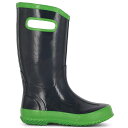 (取寄) ボグス ユース ソリッド レインブーツ Bogs Bogs Youth Solid Rainboot Navy/Green