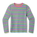 (取寄) スマートウール キッズ クラシック サーマル メリノ ベース レイヤー クルー Smartwool Smartwool Kids' Classic Thermal Merino Base Layer Crew Cascade Multi Stripe