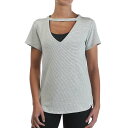 (取寄) ヴィミア レディース スター スクープ V ネック ティー Vimmia Vimmia Women's Star Scoop V Neck Tee Light Heather Grey Stripe