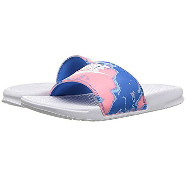 NIKE ナイキ ベナッシ サンダル 柄 デザイン ピンク ブルー Nike Benassi JDI Slide White/White/Coral/Blue Nebula