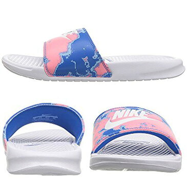 NIKE ナイキ ベナッシ サンダル 柄 デザイン ピンク ブルー Nike Benassi JDI Slide White/White/Coral/Blue Nebula