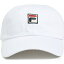 (取寄)FILA Cotton Twill Baseball Hat フィラ コットン ツイル ベースボール ハット White