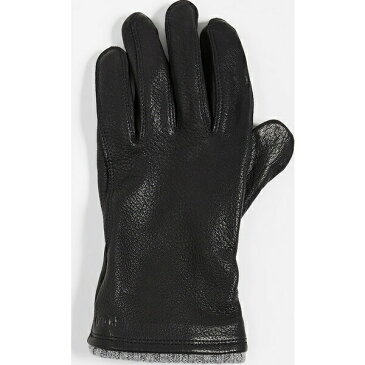 (取寄)ポロ ラルフローレン ディアスキン グローブ ウィズ ニット カフ Polo Ralph Lauren Deerskin Gloves with Knit Cuff Black