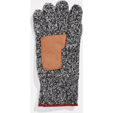 (取寄)ポロ ラルフローレン ラグ グローブ ウィズ ディアスキン パーム パッチ Polo Ralph Lauren Ragg Gloves with Deerskin Palm Patches SaltandPepper