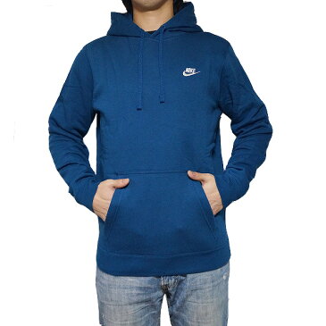 ナイキ メンズ パーカー クラブ フリース プルオーバー フーディ Nike Men's Club Fleece Pullover Hoodie Blue Force Blue Force White