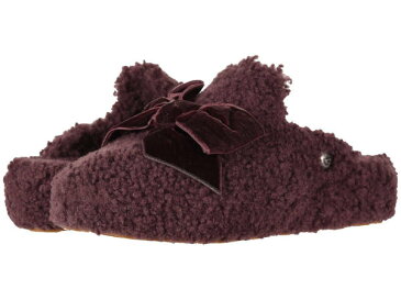 (取寄)アグ レディース サンダル アディソン ベルベット ボウ スリッパ UGG Women Addison Velvet Bow Slip-Onper Port