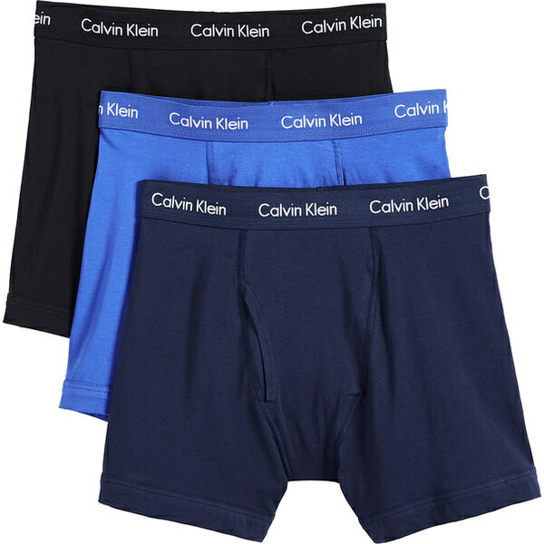 新品超特価 (取寄)カルバンクライン アンダーウェア コットン ストレッチ ボクサー ブリーフ Calvin Klein Underwear Cotton Stretch Boxer Briefs Black BlueShadow CobaltWater 送料無料:スウィートラグ 安い日本製