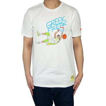 ナイキ メンズ ヤニス アデトクンボ バックス マーロン サッシー ドゥードゥルズ プレイヤー Tシャツ 34 Nike Men's NBA Marlon Sassy Doodle Player Antetokounmpo T-shirt White