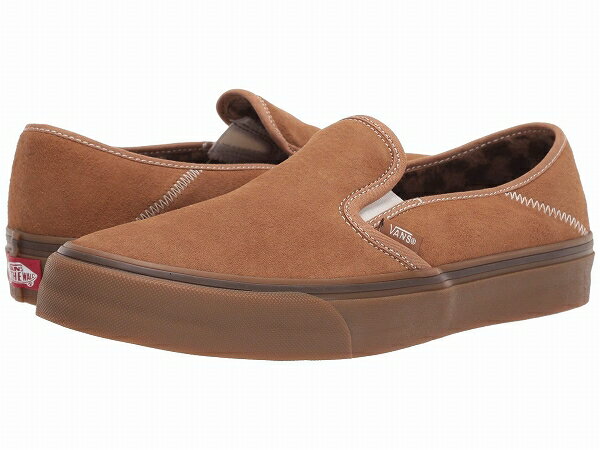 (取寄)Vans(バンズ) スニーカー スリップ—オン SF メンズ Vans Men's Slip-On SF (Suede) Chipmunk/Checkerboard
