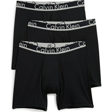 (取寄)カルバンクライン アンダーウェア コンフォート マイクロファイバー ボクサー ブリーフ 3 パック Calvin Klein Underwear Comfort Microfiber Boxer Briefs 3 Pack Black Black Black