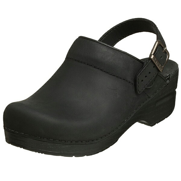 (取寄)ダンスコ レディース イングリッド オイルド レザー クロッグ ブラック dansko Ingrid Oiled Leather Clog Black 【サボ サンダル コンフォートシューズ 大きいサイズ 靴】 【コンビニ受取対応商品】 送料無料 1