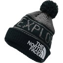 【エントリーでポイント10倍】(取寄)ノースフェイス ユース レトロ エクスプロア ポン ビーニー The North Face Youth Retro Explore Pom Beanie TNF Black/TNF Medium Grey Heather