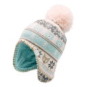 【エントリーでポイント10倍】(取寄)ノースフェイス ベビー フェロー ビーニー The North Face Baby Faroe Beanie Windmill Blue / Purdy Pink Multi
