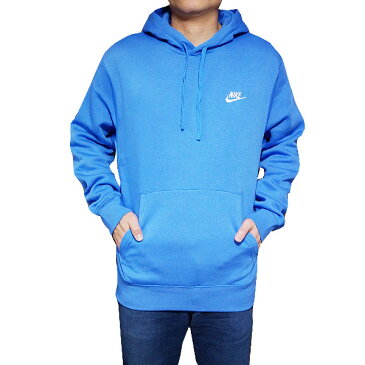 NIKE パーカー ナイキ メンズ 裏起毛 スウェットパーカー クラブ プルオーバー フーディ Nike Men's Club Pullover Hoodie Pacific Blue/White