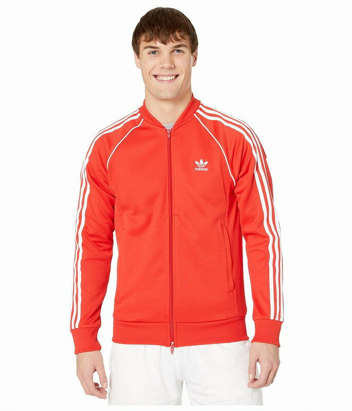 (取寄)アディダス オリジナルス メンズ スーパースター トラック トップ adidas originals Men's Superstar Track Top Lush Red