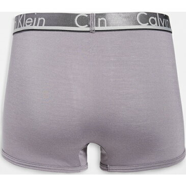 (取寄)カルバンクライン アンダーウェア コンフォート マイクロファイバー 3 パック トランクス Calvin Klein Underwear Comfort Microfiber 3 Pack Trunks Shoreline Black Cement