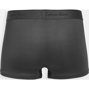 (取寄)カルバンクライン アンダーウェア マイクロファイバー ストレッチ 3 パック ロウ ライズ トランクス Calvin Klein Underwear Microfiber Stretch 3 Pack Low Rise Trunks Void Black BlueCantrell