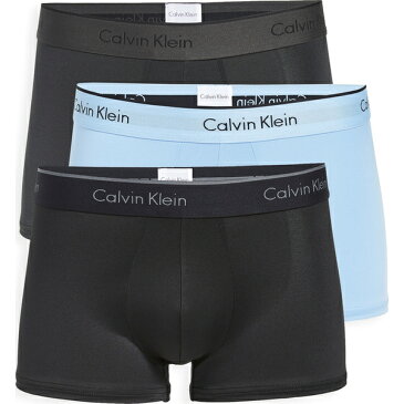 (取寄)カルバンクライン アンダーウェア マイクロファイバー ストレッチ 3 パック ロウ ライズ トランクス Calvin Klein Underwear Microfiber Stretch 3 Pack Low Rise Trunks Void Black BlueCantrell