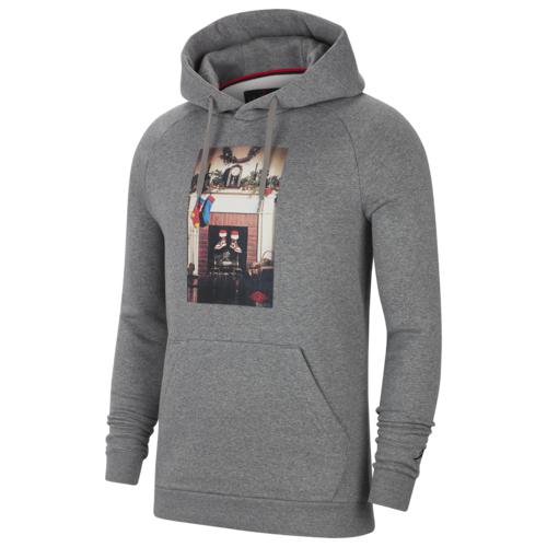 (取寄)ジョーダン メンズ ジャンプマン チムニー フーディ Jordan Men's Jumpman Chimney Hoodie Carbon Heather Black