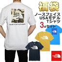 ノースフェイス Tシャツ 福袋 メンズ 3枚セット USAモデル THE North Face 半袖Tシャツ 3点セット 送料無料 メンズ ブランド 2024 福袋..