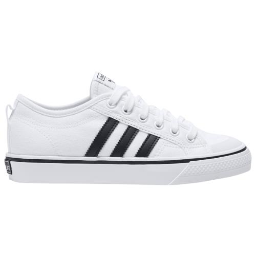 grade school white adidas