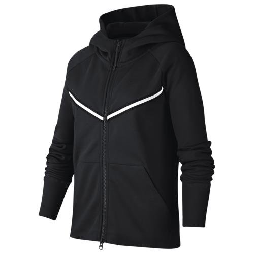 (取寄)ナイキ パーカー ガールズ 女の子 NSW テック フリース フルジップ フーディ - ガールズ グレード スクール Nike Girls NSW Tech Fleece Full-Zip Hoodie - Girls' Grade School Black White 送料無料