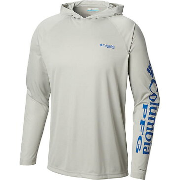 (取寄)コロンビア メンズ ターミナル タックル ヘザー パーカー フーディ Columbia Men's Terminal Tackle Heather Hoodie Cool Grey Heather / Vivid Blue Logo 送料無料