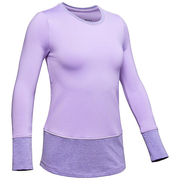 (取寄)アンダーアーマー ガールズ 女の子 コールドギア ロングスリーブ クルー トップ Under Armour Girls ColdGear LS Crew Top Purple Crest / Purple Crest 送料無料