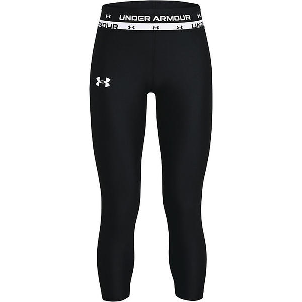 (取寄)アンダーアーマー ガールズ ヒートギア アーマー クロップ Under Armour Girl's HeatGear Armour Crop Black / White 送料無料