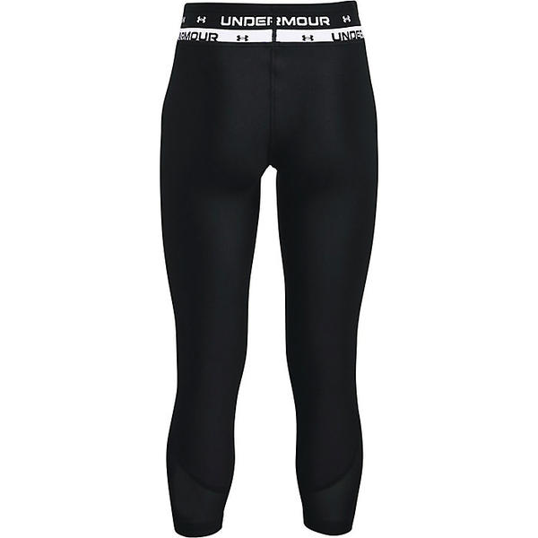 (取寄)アンダーアーマー ガールズ ヒートギア アーマー クロップ Under Armour Girl's HeatGear Armour Crop Black / White 送料無料