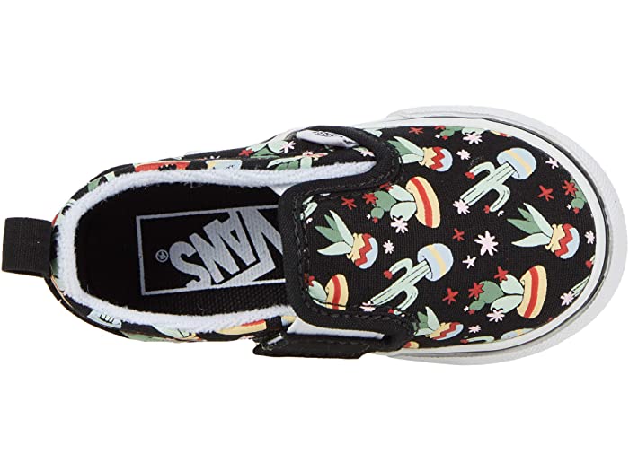 (取寄)バンズ スリップオン V Vans Kids Slip-On V (Infant/Toddler) (Cactus) Black/True White