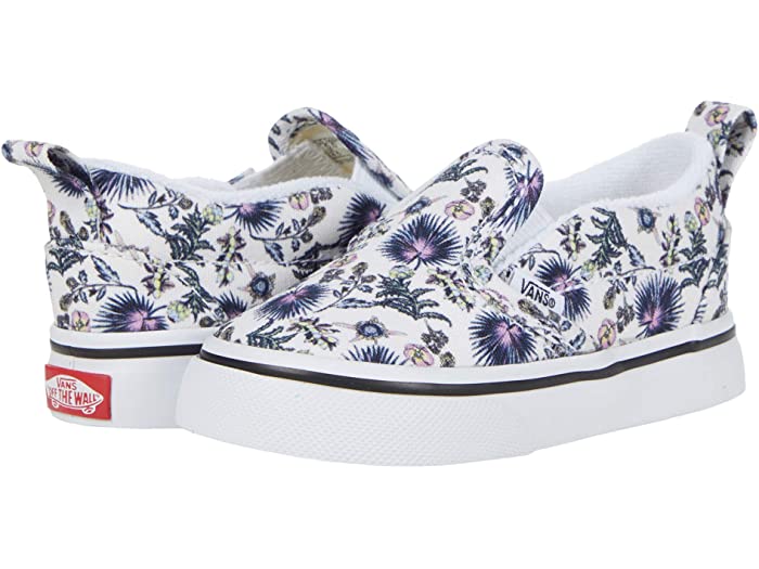 (取寄)バンズ スリップオン V Vans Kids Slip-On V (Infant/Toddler) (Paradise Floral) True White/True White