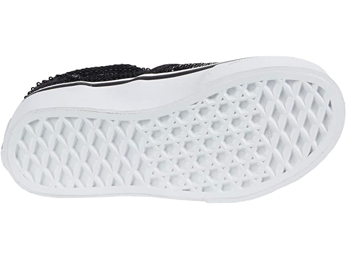 (取寄)バンズ クラシック スリップオン (リトル キッズ Vans Kids Classic Slip-On (Little Kid) (Micro Sequins) Black/True White