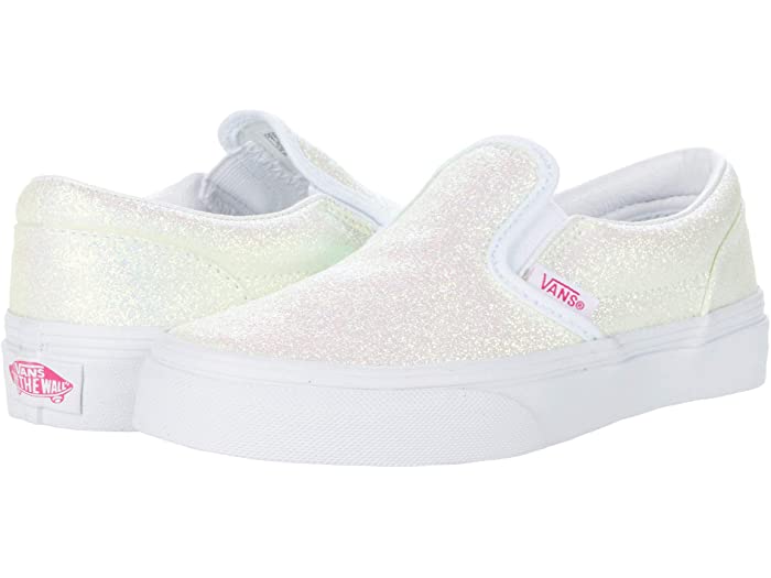 (取寄)バンズ クラシック スリップオン (リトル キッズ Vans Kids Classic Slip-On (Little Kid) (UV Glitter) Pink/True White