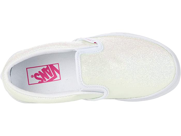 (取寄)バンズ クラシック スリップオン (リトル キッズ Vans Kids Classic Slip-On (Little Kid) (UV Glitter) Pink/True White